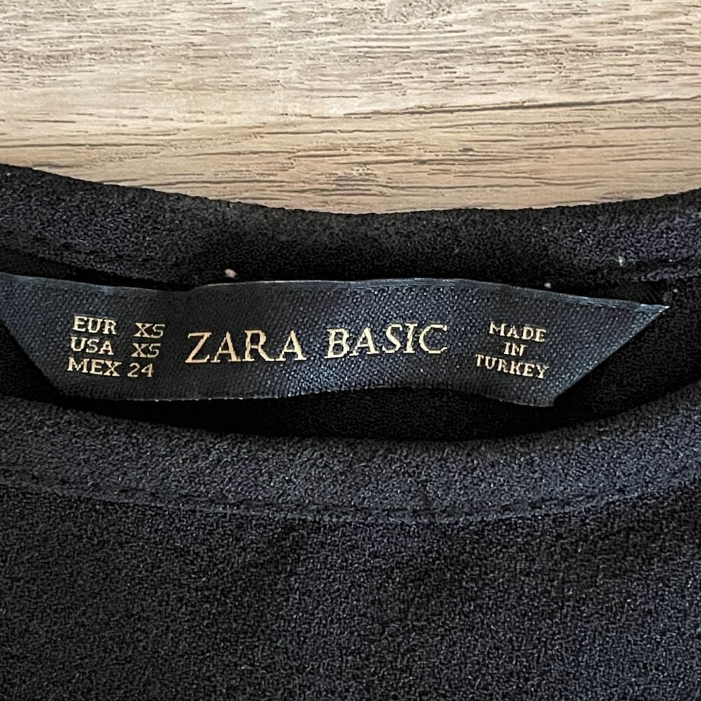 Zara Basic Flowing Box Pleated Mini Shift Dress S… - image 9